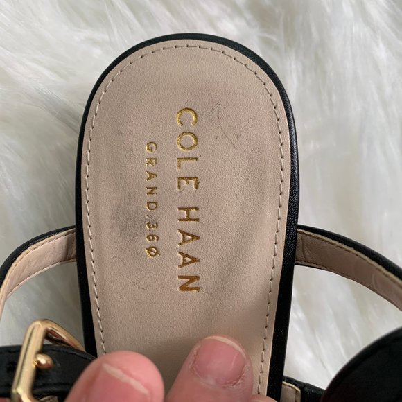 NWOT COLE HAAN  Grand 360 Black Leather Wedges - Picture 6 of 6